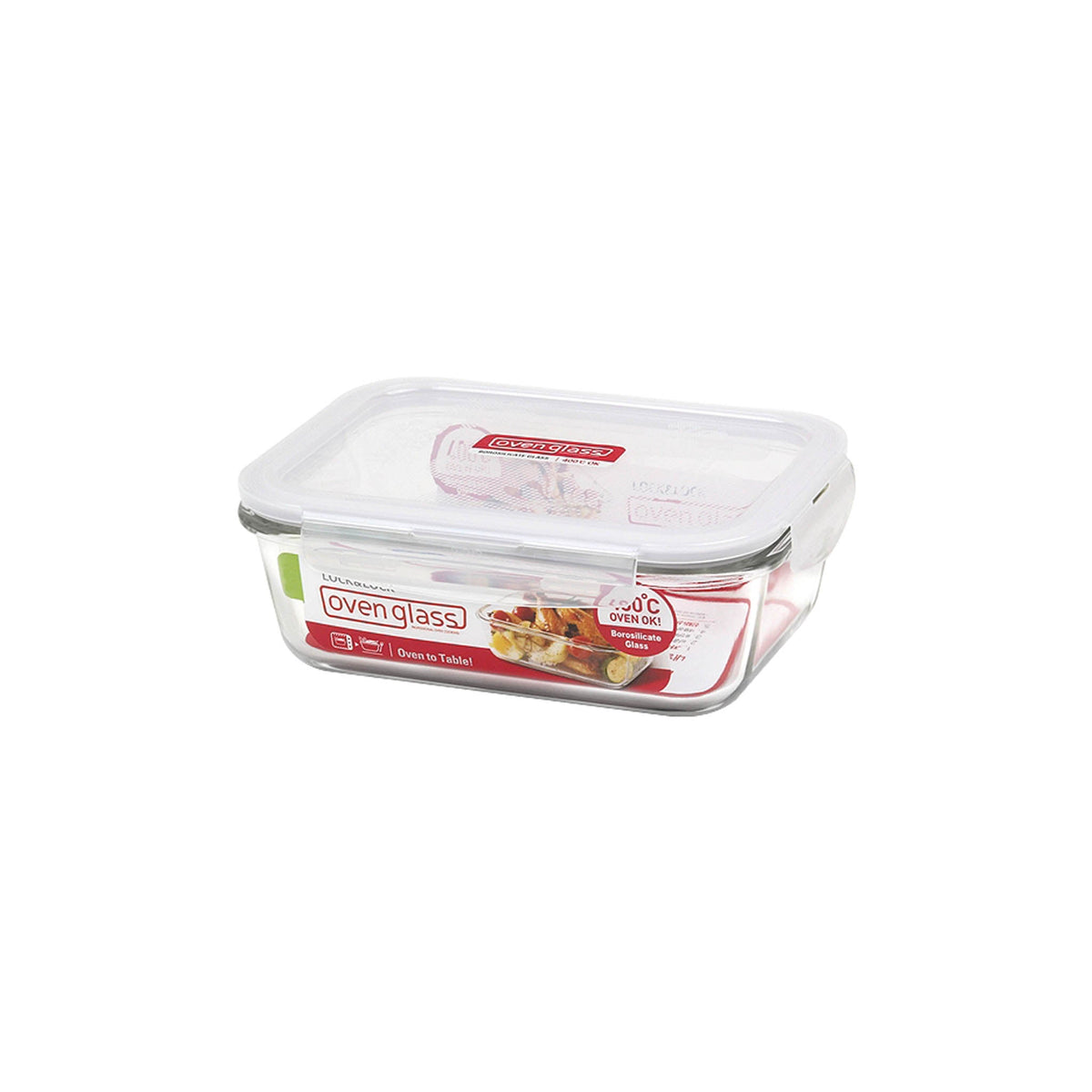 L&L Heat Resistant Glass Container Euro 1130 Ml(Deep Shape)